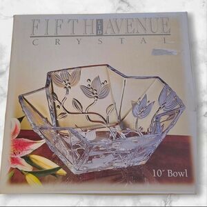 Fifth Avenue Crystal Clear Floral 10½" Bowl